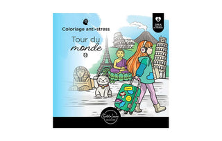 Livre à colorier anti-stress – Tour du monde