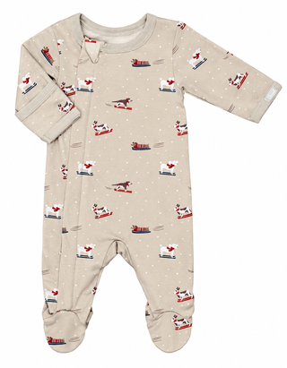 Pyjama à glissière en modal – Animaux d’hiver