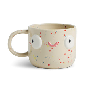 Tasse visage – beige confettis