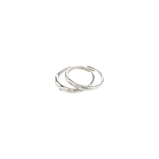 FIRE ring 2-in-1 set, silver-plated