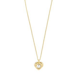 NOVA collier cœur métaux mixte recyclé or et argent
