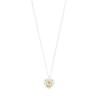 NOVA collier cœur métaux mixte recyclé argent et or