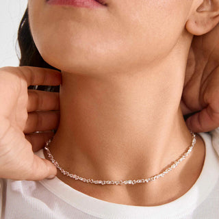 NOVA collier texturé recyclé argent