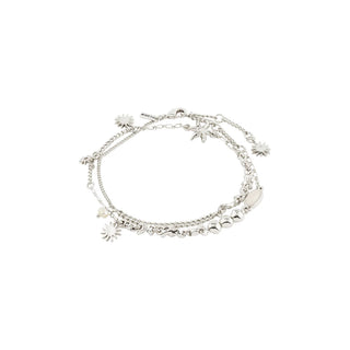 PRISM collier et bracelet breloques recyclés 2-en-1 argent