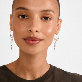 PRISM - Boucles d'oreilles breloques recyclées plaquées argent