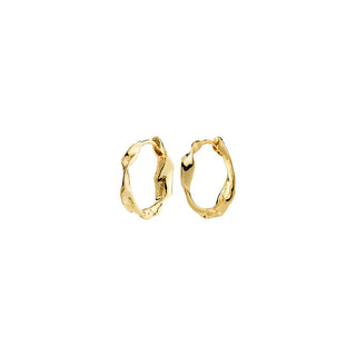 HERE - Boucles d'oreilles anneaux plaqués or
