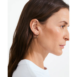 HERE - Boucles d'oreilles anneaux plaqués or