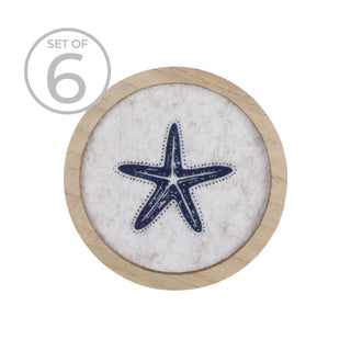 Ensemble de 6 sous-verres étoile de mer