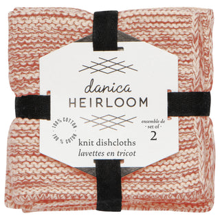 Ensemble de 2 lavettes en tricot – 100 % coton
