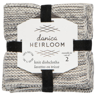 Ensemble de 2 lavettes en tricot – 100 % coton