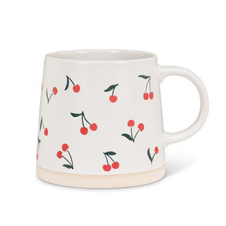 Tasse à base large avec des cerises
