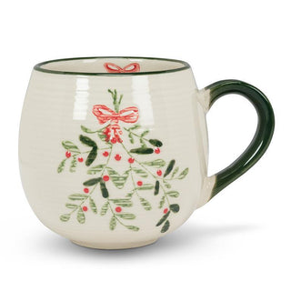 Tasse gui de Noël – Ivoire et vert