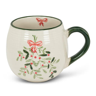 Tasse gui de Noël – Ivoire et vert