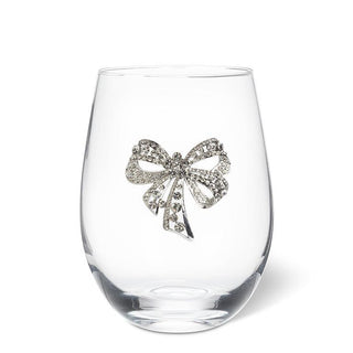Verre à vin sans pied avec boucle brillante