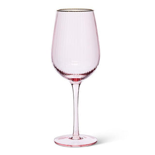 Coupe rosée avec contour doré