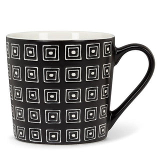 TASSE AU MOTIF CARRÉS SPIRALÉS