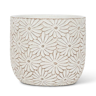 Cache-pot Marguerite Blanc