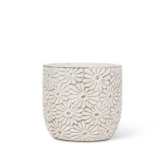Cache-pot Marguerite Blanc