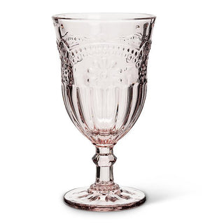 Coupe à vin fleurie – Rose