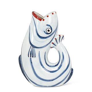CRUCHE DE POISSON – BLEU & BLANC