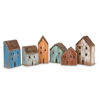 Petites maisons colorées. Ensemble de 6