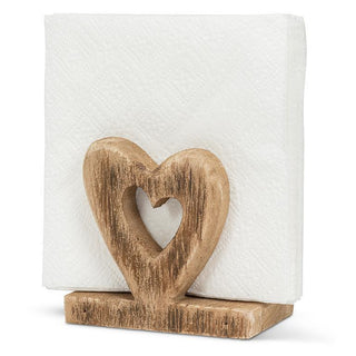 Porte-serviettes de table en bois – Cœurs