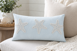 Coussin rectangulaire étoiles de mer