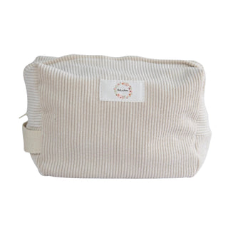 Sac à cosmétique en corduroy – Beige
