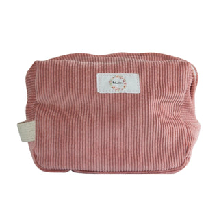 Sac à cosmétique en corduroy – Rose