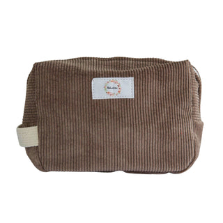 Sac à cosmétique en corduroy – Cacao