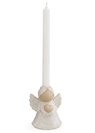 Bougeoir ange en porcelaine