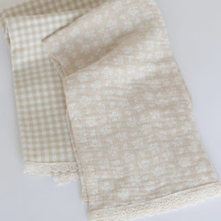 Linges à vaisselle en mousseline et coton – Ensemble de 2