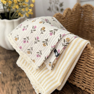 Linges à vaisselle en mousseline et coton – Ensemble de 2