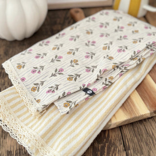 Linges à vaisselle en mousseline et coton – Ensemble de 2