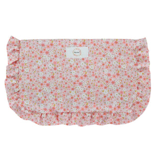 Trousse à cosmétiques à froufrous fleurs roses