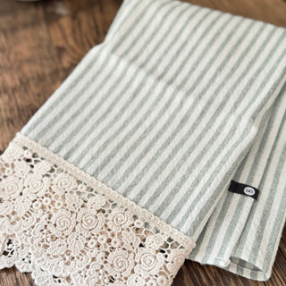 Linge à vaisselle à rayures en coton