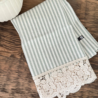 Linge à vaisselle à rayures en coton