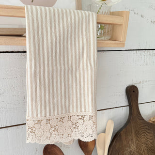 Linge à vaisselle à rayures en coton