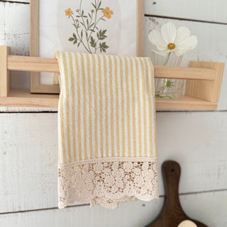 Linge à vaisselle à rayures en coton