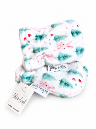 Mitaines pour bébé – Motif lapin rose