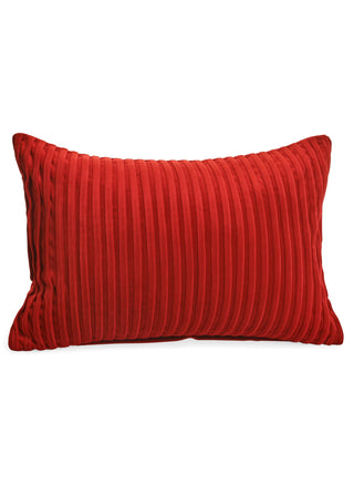 Coussin décoratif en velours côtelé – Rouge