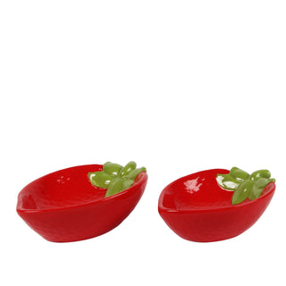 Ensemble de bols de service fraise (2 pièces)