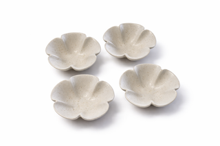 Coupelles en grès en forme de fleur – Ensemble de 4