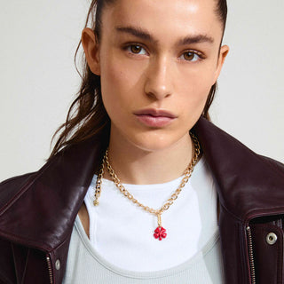 CHARM recycled clover pendant gold-plated