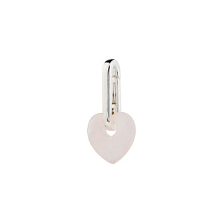 CHARM rose quartz heart pendant silver-plated