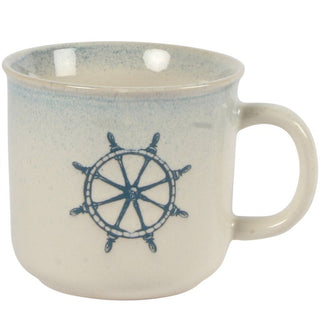 Tasse nautique « Gouvernail » en céramique