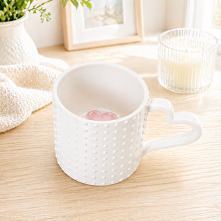 TASSE CŒUR – BLANC & ROSE
