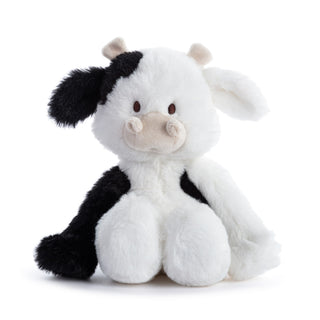 Petite peluche vache noire et blanche