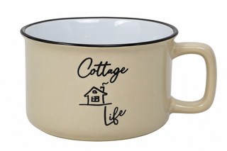 Grande tasse en céramique – La vie de chalet / Cottage Life