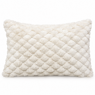 Coussin Adriel en fourrure – Beige